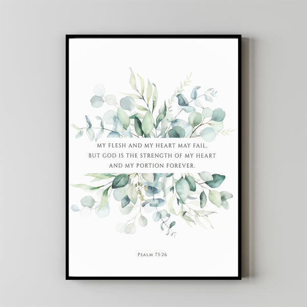 Psalm 7326, Bible Verse Poster Wall Art, Download Scripture, Christian Home Decor, Christian Quote Art