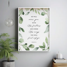 Psalm 91:4 He Will Cover You - Majestic Scripture Wall Art