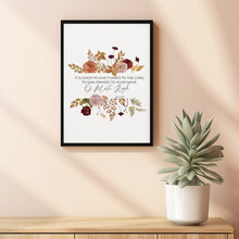 Psalm 921 It is Good to Give Thanks to the Lord Poster Thanksgiving Scripture Wall Art, Fall Floral Christian Bible Verse Poster