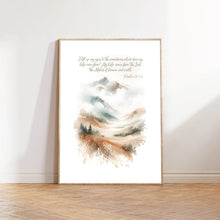 Psalm 1211-2 Modern Scripture Mountain Bible Verse Art Canvas Wall Art Poster Gift Watercolor Boho Christian Print Living Room Easter Print 1651994680