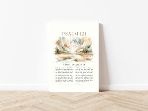 Psalm 121 Holy Bible Verse Art Canvas Wall Art Poster Modern Scripture Lift up My Eyes Gift Watercolor Boho Christian Print Home Decor Frame 1665990367