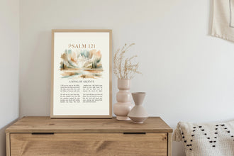 Psalm 121 Holy Bible Verse Art Canvas Wall Art Poster Modern Scripture Lift up My Eyes Gift Watercolor Boho Christian Print Home Decor Frame 1665990367