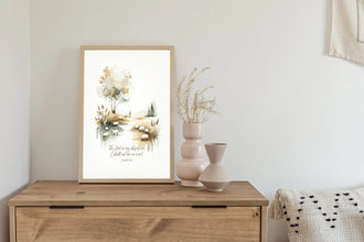 Psalm 231 Modern Scripture Lord is My Shepherd Bible Verse Canvas Wall Art Poster Gift Watercolor Boho Christian Print Room Easter Print 1655175442
