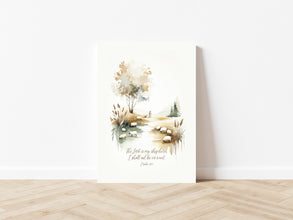 Psalm 231 Modern Scripture Lord is My Shepherd Bible Verse Canvas Wall Art Poster Gift Watercolor Boho Christian Print Room Easter Print 1655175442