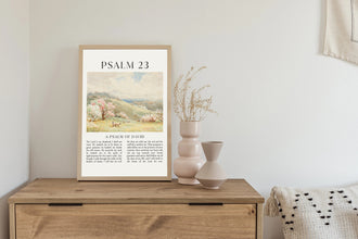 Psalm 23 Lord is My Shepherd Bible Verse Art Canvas Wall Art Poster Modern Scripture Gift Watercolor Boho Christian Print Home Easter Print 1651824430