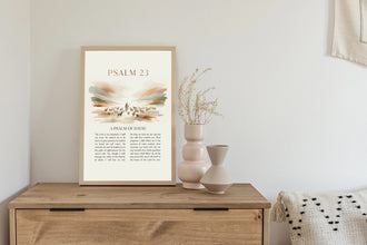 Psalm 23 Modern Scripture Lord is My Shepherd Bible Verse Art Canvas Wall Art Poster Gift Watercolor Boho Christian Print Home Easter Print 1666003529