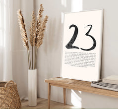 Psalm 23 Modern Typography Scripture Bible Canvas Wall Art Lord is My Shepherd Poster Minimalistic Boho Christian Home Easter Print Print 1693628887