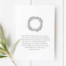 Psalm 6511-13  You Crown The Year With Your Bounty - Bible Verse Wall Art - Scripture Art - Bible Verse - Christian Gift - Bible Verse Gift 1638619856