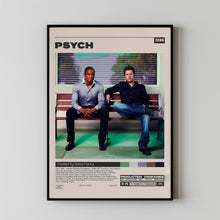 Psych Poster, Steve Franks, Minimalist Tv Series, Vintage Retro Art Print
