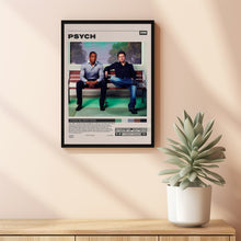 Psych Poster, Steve Franks, Minimalist Tv Series, Vintage Retro Art Print