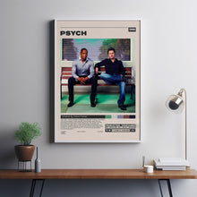 Psych Poster, Steve Franks, Minimalist Tv Series, Vintage Retro Art Print