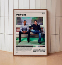 Psych Poster, Steve Franks, Minimalist Tv Series, Vintage Retro Art Print