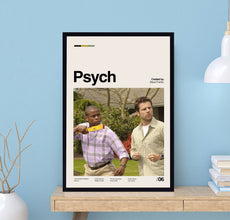 Psych Tv Series Poster, Steve Franks, Tv Series, Retro Movie Poster, Minimalist Art, Vintage Poster, Movie Poster, Movie Art, Wall Art 1735336337