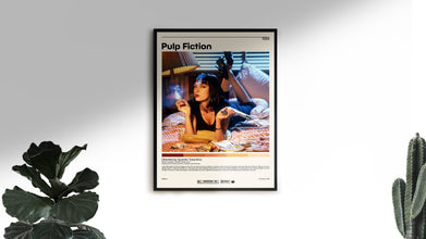 Pulp Fiction Poster  Quentin Tarantino, Minimalist Movie Poster, Vintage Retro Art Print, Custom Poster, Wall Art Print 1025237317
