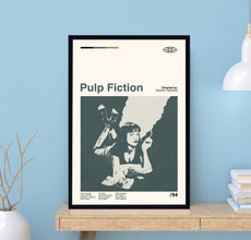 Pulp Fiction Poster, Pulp Fiction Print, Quentin Tarantino, Wall Art Print, Minimalist Movie, Modern Vintage, Minimalist Poster, Vintage Art 1693410008