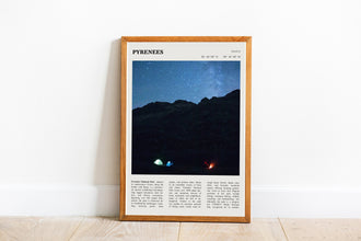 Pyrénées National Park Wall Art  Poster france Pyrénées National Park Black White Poster Poster Art Gift 1685579386