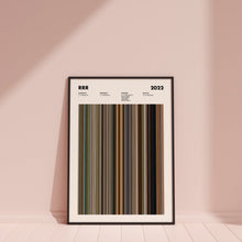 RRR Movie Barcode Print, RRR Print, RRR Poster, Movie Buff Gifts 1646577679
