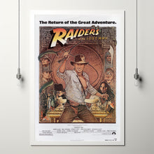 Raiders Of The Lost Ark Movie Poster Print, Canvas Wall Art, Room Decor, Movie Art