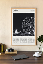 Raleigh North Carolina Wall Art  Poster Raleigh North Carolina Black White Poster  Poster Art Gift 1680194710