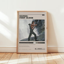 Rambo First Blood Poster, Sylvester Stallone Wall Art, Minimalist Wall Decor, High Quality Print, Framed Option, Movie Buff Gift 1749184585