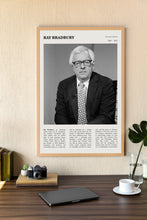 Ray Bradbury Wall Art  Poster Fahrenheit 451 Ray Bradbury Writer Author Black White Poster Art Gift 1702105227