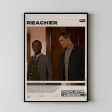 Reacher Poster, Nick Santora, Minimalist Tv Series, Vintage Retro Art