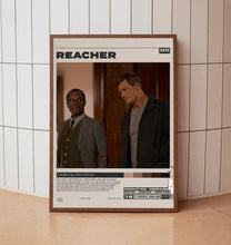 Reacher Poster, Nick Santora, Minimalist Tv Series, Vintage Retro Art