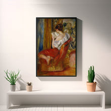 Reading Woman 1900 Renoir Poster, Canvas material poster, Keepsake, High Quality Print, Home Decor, Art Poster For Gift, Wall Art Print 1642629872