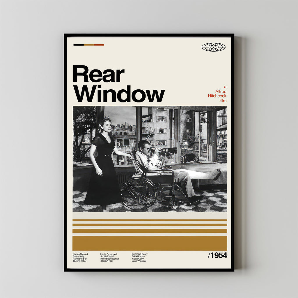 Retro Poster Rear Window Rear Window Print Art, Rear Window Retro, Rear Window Print, Minimalis ...