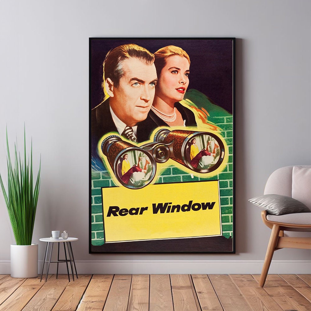 Retro Poster Rear Window Rear Window Movie Poster Classic film-Poster Gift- Room Decor Wall Art ...