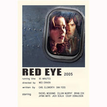 Red Eye (2005) Movie Poster Canvas Poster Minimalist Poster Art Print Gifts for Lover Mural Painting Home Decoration 1747993482