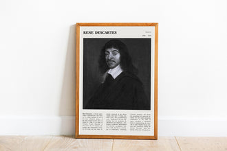 René Descartes Wall Art  Poster René Descartes Black White Poster  Poster Art Gift 1695501537