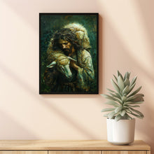 Worthy of Saving, Jesus Leaves the 99, Jesus Saves Lamb, Poster Christian Art, Digital Jesus Painting, Bible Verse Art, Christian Painting