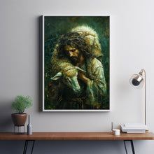 Worthy of Saving, Jesus Leaves the 99, Jesus Saves Lamb, Poster Christian Art, Digital Jesus Painting, Bible Verse Art, Christian Painting