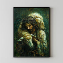 Worthy of Saving, Jesus Leaves the 99, Jesus Saves Lamb, Poster Christian Art, Digital Jesus Painting, Bible Verse Art, Christian Painting