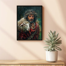 Worthy of Saving, Jesus Leaves the 99, Jesus Saves Lamb, Poster Christian Art, Digital Jesus Painting, Bible Verse Art, Christian Painting 1