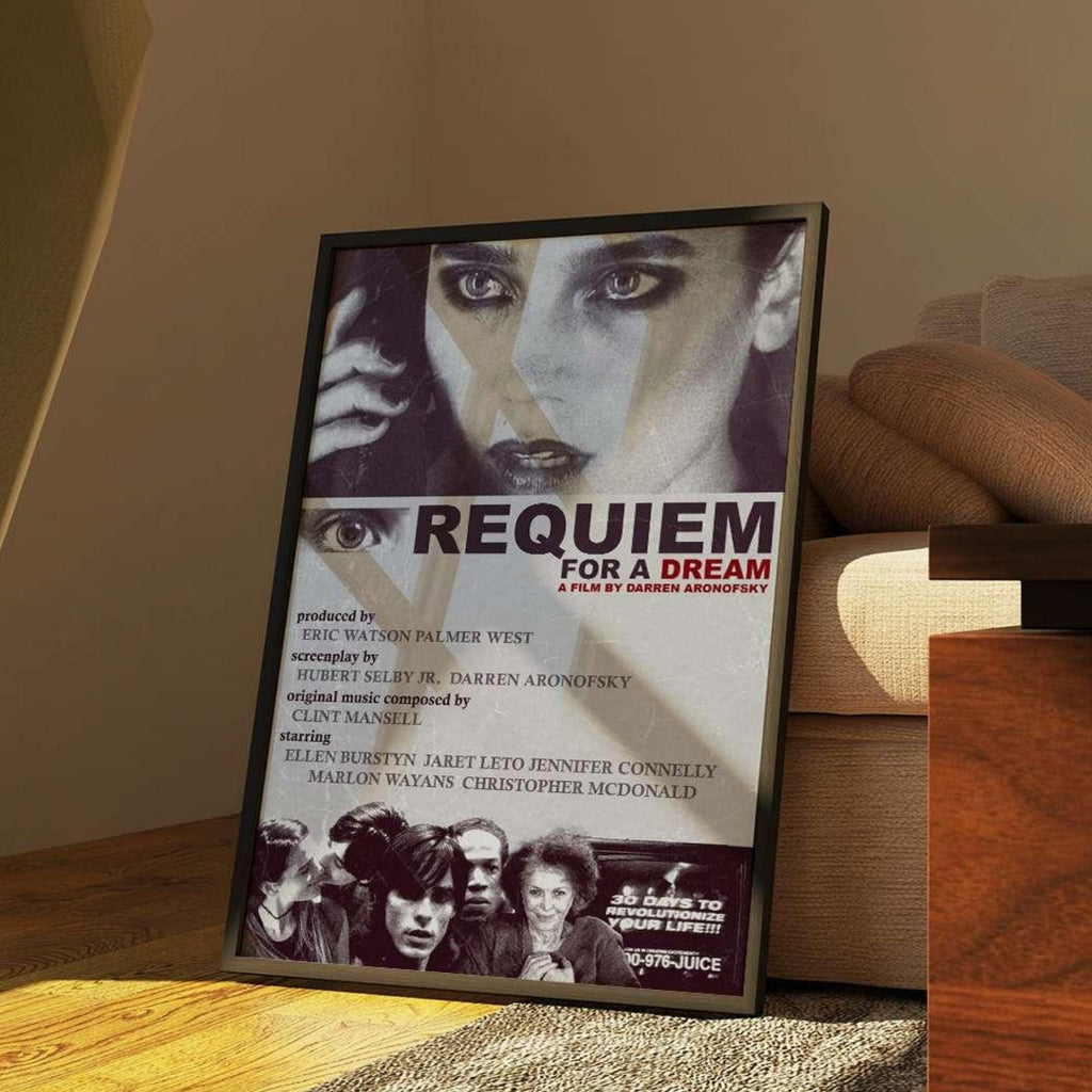 Requiem For A Dream Poster Movie Poster Darren Aronofsky Retro
