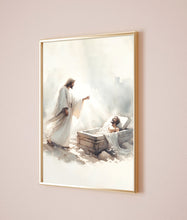 Resurrection of Lazarus Canvas Wall Art Poster Holy Bible Art Birthday Gift Watercolor Christian Print Trendy Living Room Home Easter Print 1655583739