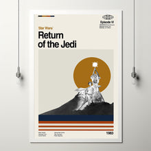 Return Of The Jedi Print, Stars Wars Poster, Movie Poster, Retro Modern Art, Minimalist Art, Midcentury Art, Vintage Poster, Gifts For Him