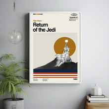 Return Of The Jedi Print, Stars Wars Poster, Movie Poster, Retro Modern Art, Minimalist Art, Midcentury Art, Vintage Poster, Gifts For Him