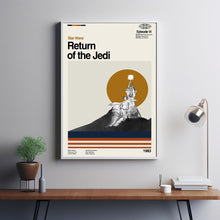 Return Of The Jedi Print, Stars Wars Poster, Movie Poster, Retro Modern Art, Minimalist Art, Midcentury Art, Vintage Poster, Gifts For Him