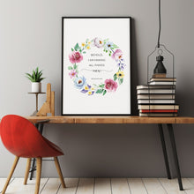 Revelation 215 New Year Bible Verse Poster Wall Art, Making Everything New Floral Christian Scripture