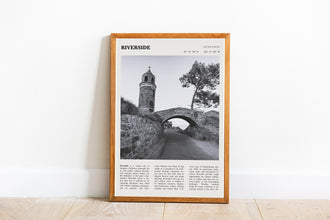 Riverside California Wall Art  Poster Riverside California Black White Poster  Poster Art Gift 1693996307