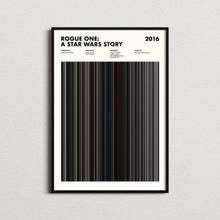 Rogue One A Star Wars Story Movie Barcode Print, Rogue One Print, Rogue One Poster, Rogue One Wall Art, Rogue One Art Print 1627688320