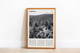 Romania Wall Art  Romania Europe Poster Bucharest Black White Poster  Poster Art Gift 1702077889