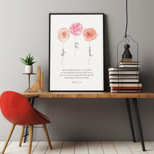 Romans 1513 May the God of Hope Floral Christian Scripture Wall Art, Cute Nursery Bible Verse  with Watercolor Flowers
