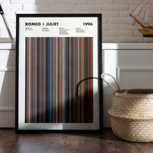 Romeo + Juliet Movie Barcode Print, Romeo and Juliet Print, Romeo and Juliet Poster, Romeo and Juliet Movie Wall Art 1627691116