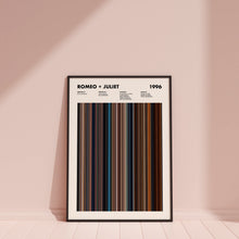 Romeo + Juliet Movie Barcode Print, Romeo and Juliet Print, Romeo and Juliet Poster, Romeo and Juliet Movie Wall Art 1627691116