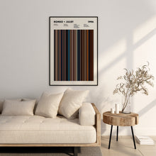 Romeo + Juliet Movie Barcode Print, Romeo and Juliet Print, Romeo and Juliet Poster, Romeo and Juliet Movie Wall Art 1627691116