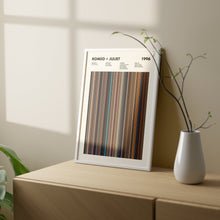 Romeo + Juliet Movie Barcode Print, Romeo and Juliet Print, Romeo and Juliet Poster, Romeo and Juliet Movie Wall Art 1627691116